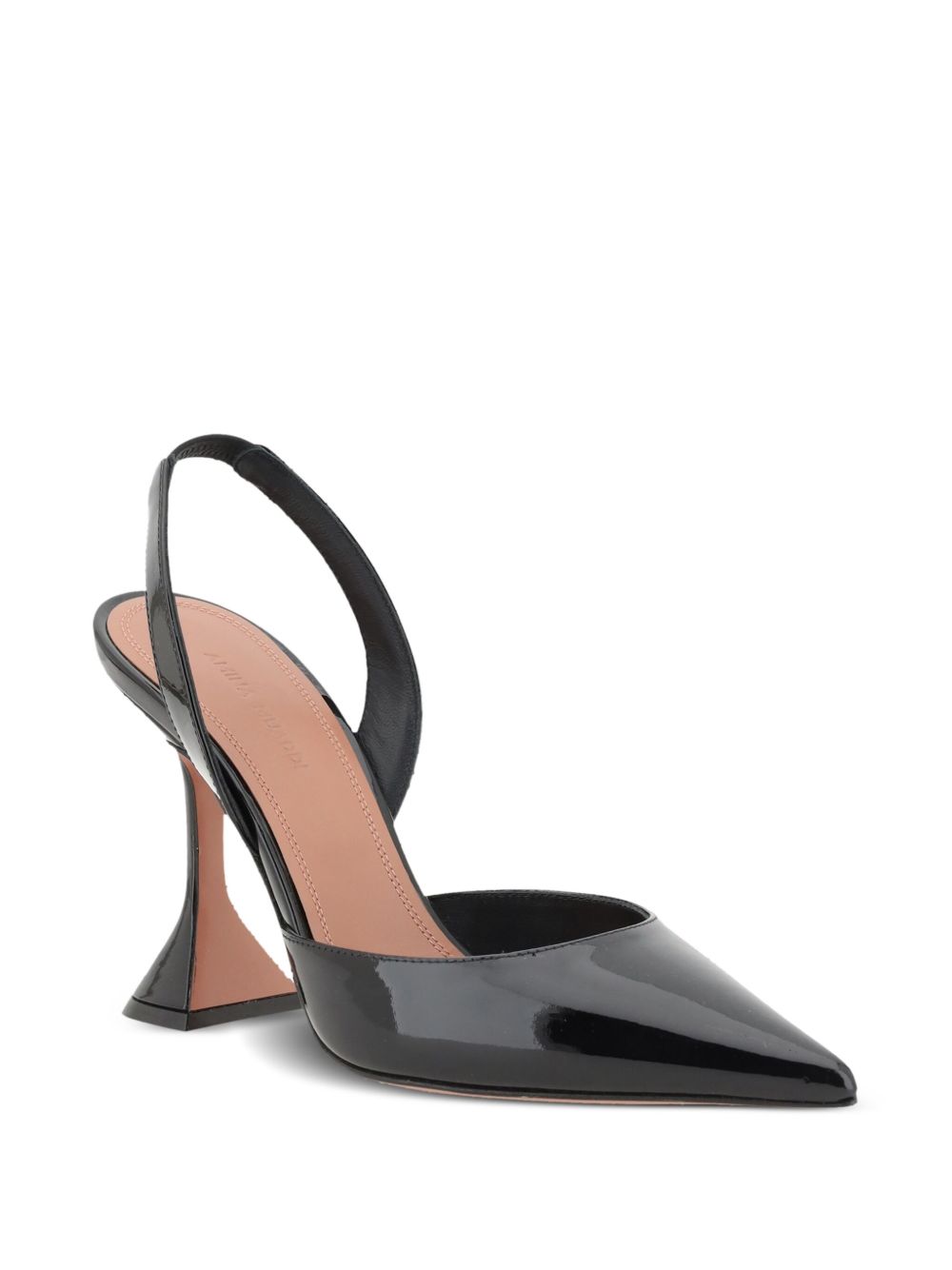 Amina Muaddi Women Holli Patent Leather Slingback Pumps AMINA MUADDI