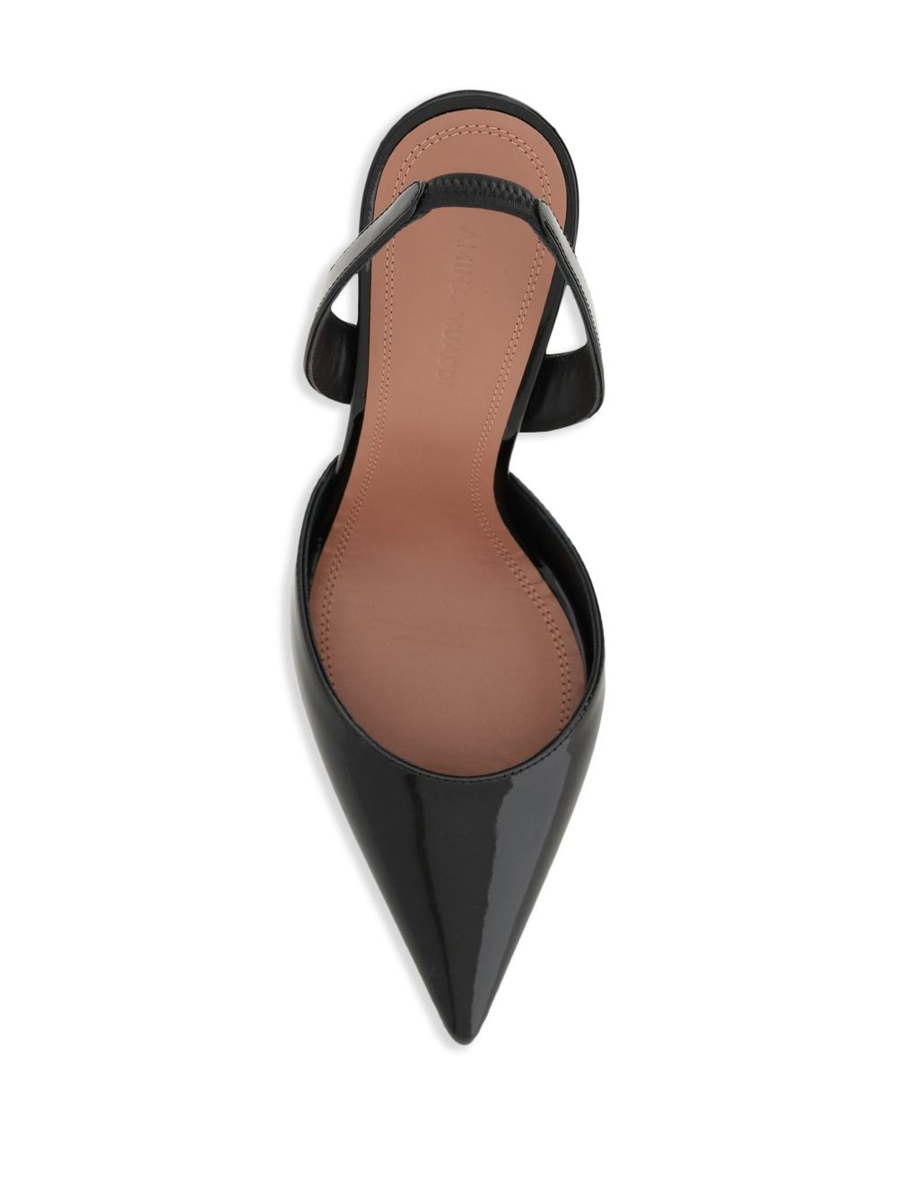 Amina Muaddi Women Holli Patent Leather Slingback Pumps AMINA MUADDI