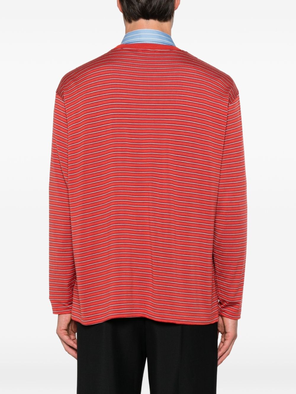 Auralee Men Wool Striped T-Shirt AURALEE