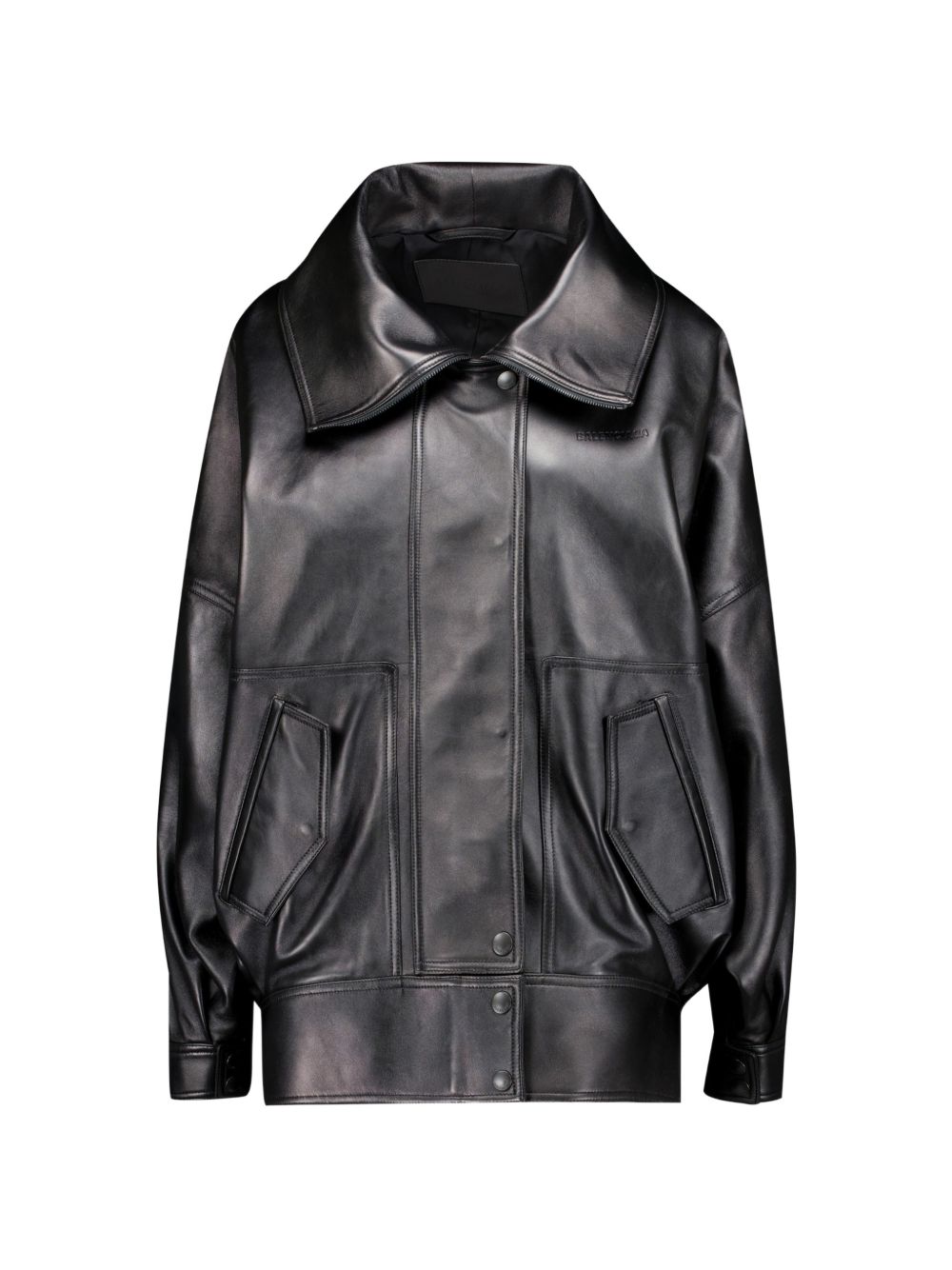 Balenciaga Women Leather Bomber Jacket BALENCIAGA