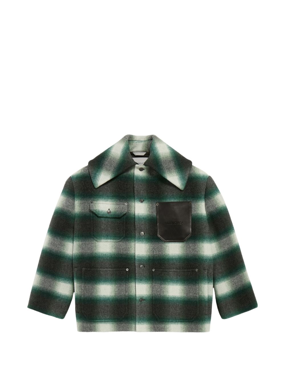 Balenciaga Men Checked Flannel Overshirt BALENCIAGA