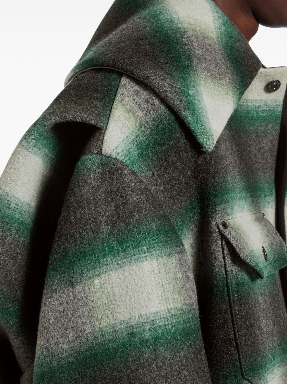 Balenciaga Men Checked Flannel Overshirt BALENCIAGA