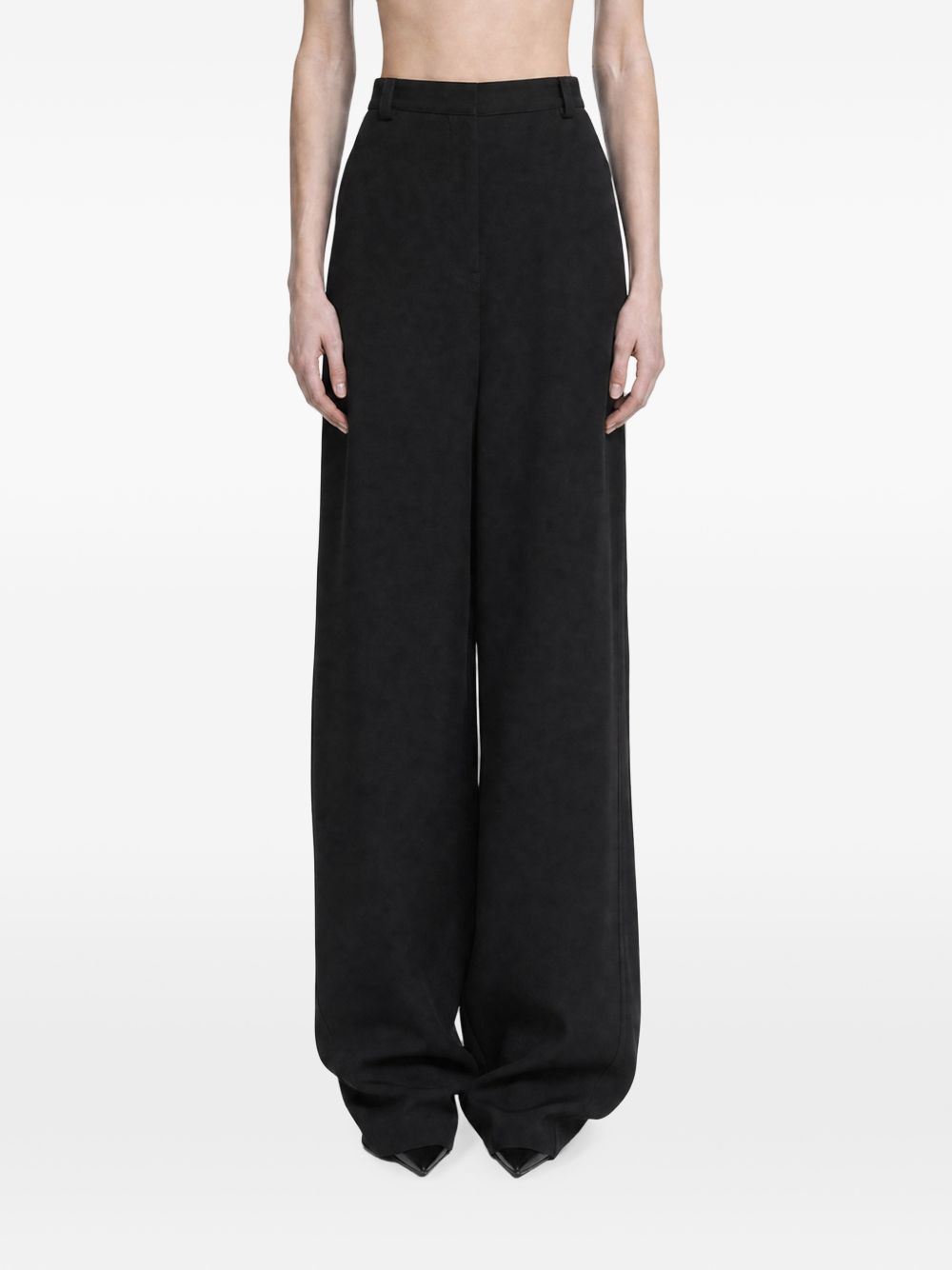 Balenciaga Women Wool Barrel Trousers BALENCIAGA