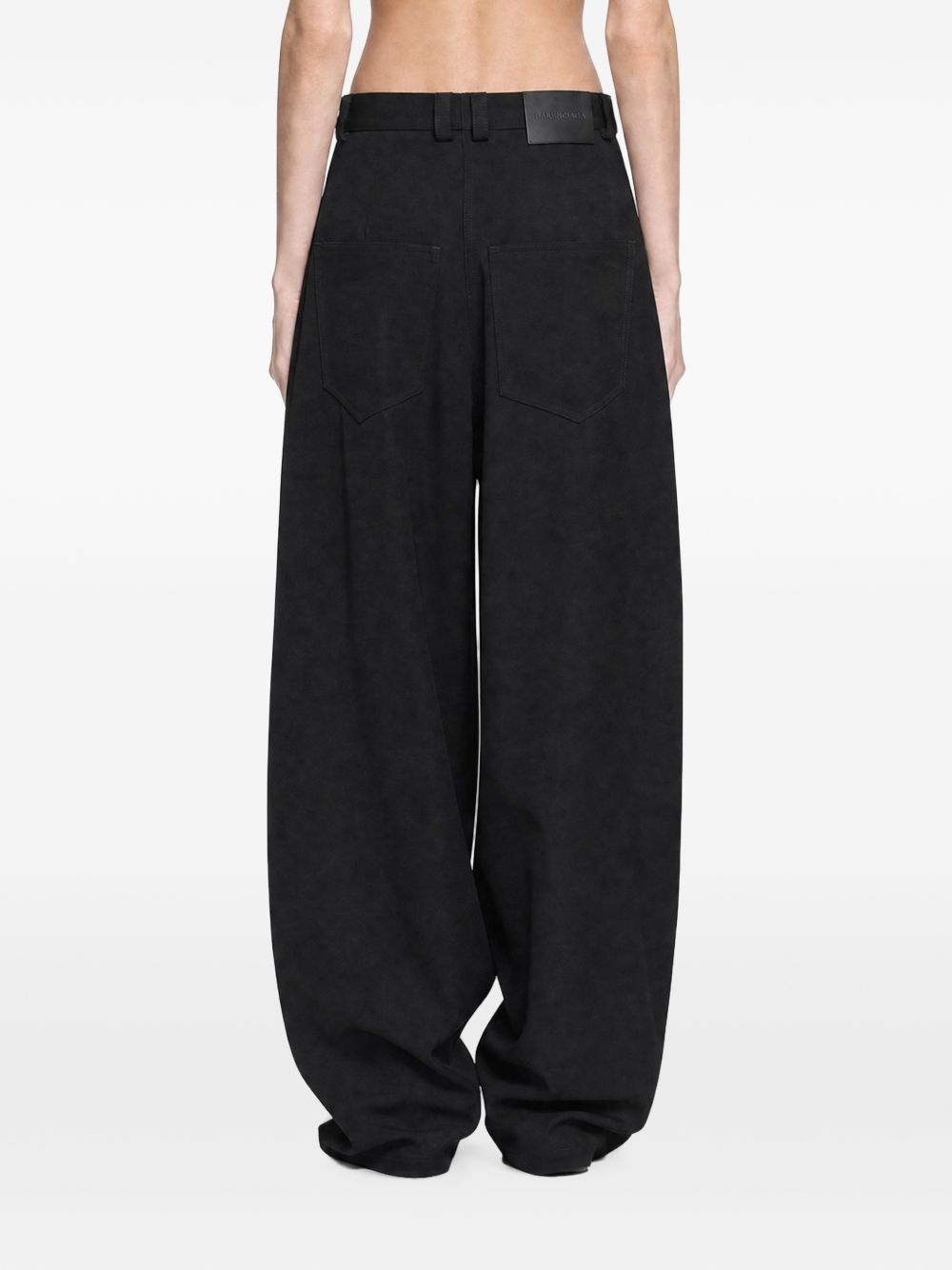 Balenciaga Women Wool Barrel Trousers BALENCIAGA