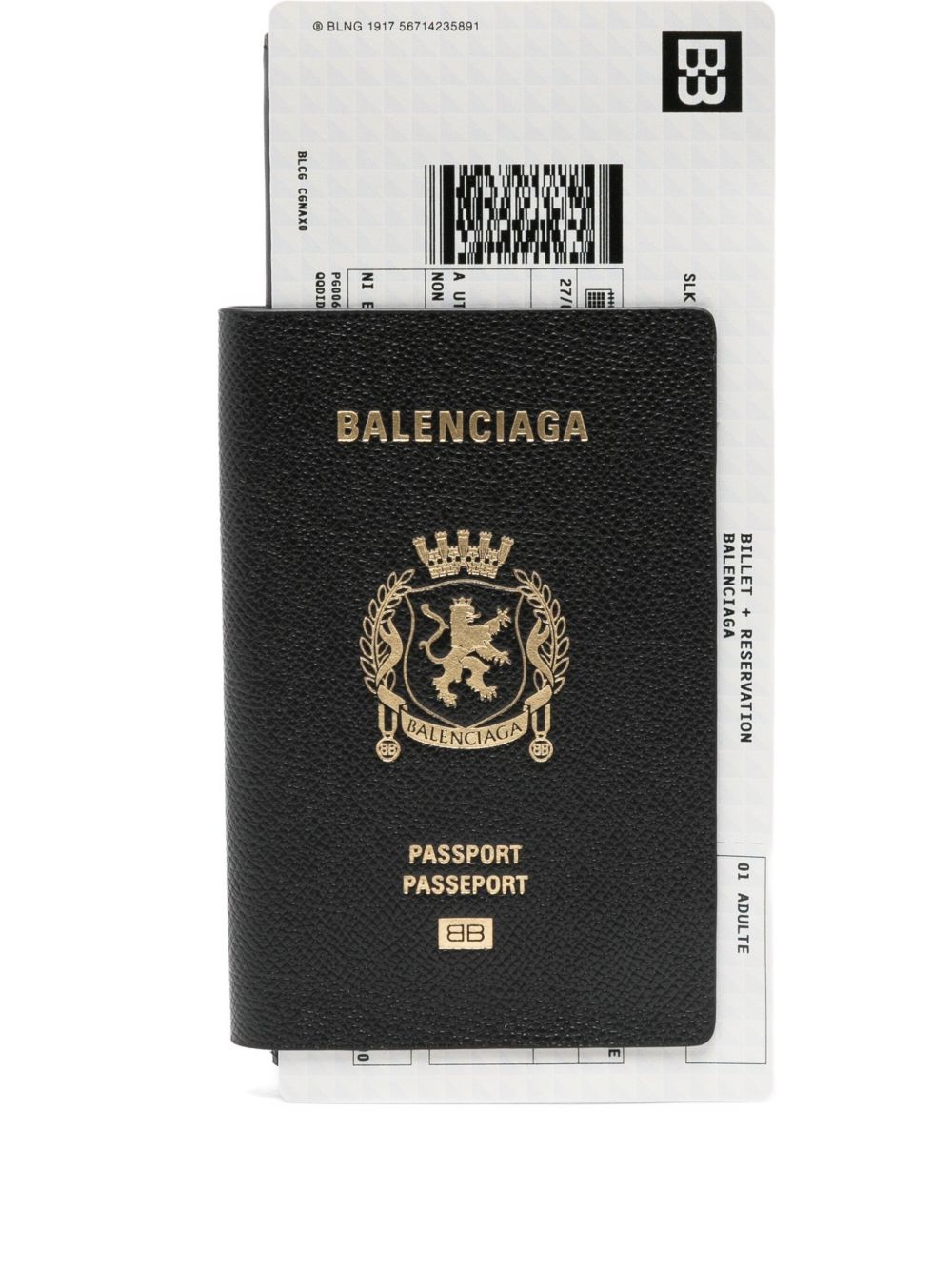 Balenciaga Men Leather Passport Holder