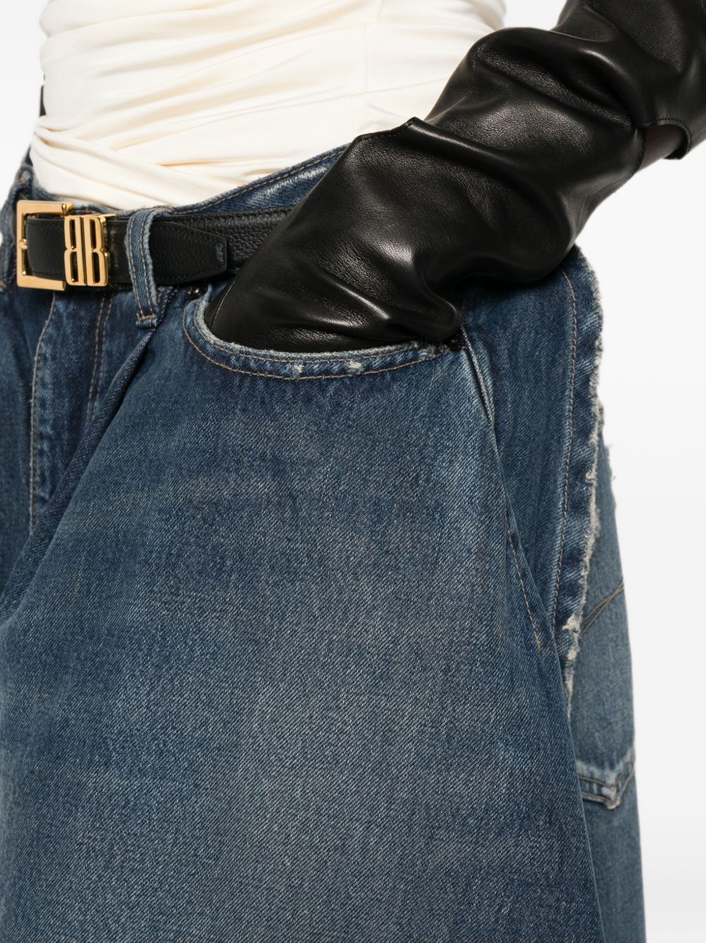 Balenciaga Women Tulipe Denim Jeans BALENCIAGA