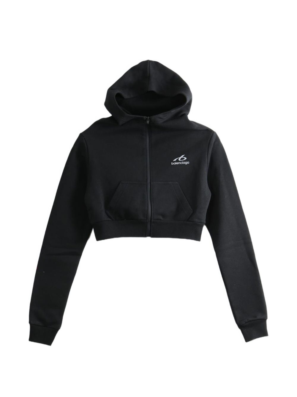 Balenciaga Women Cotton Cropped Sweatshirt BALENCIAGA