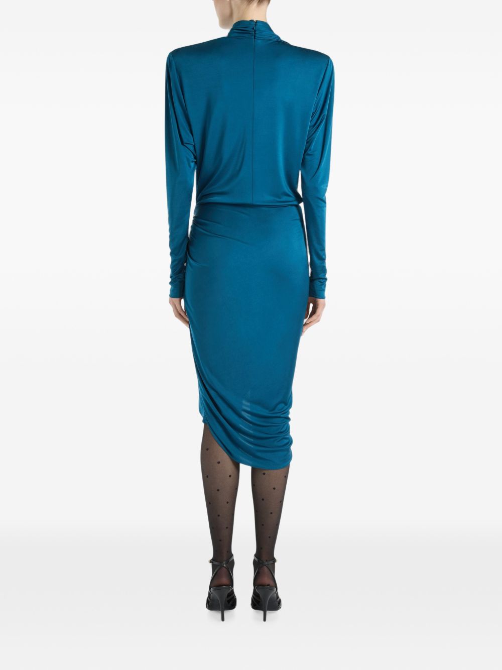 Balmain Women Draped Midi Dress BALMAIN