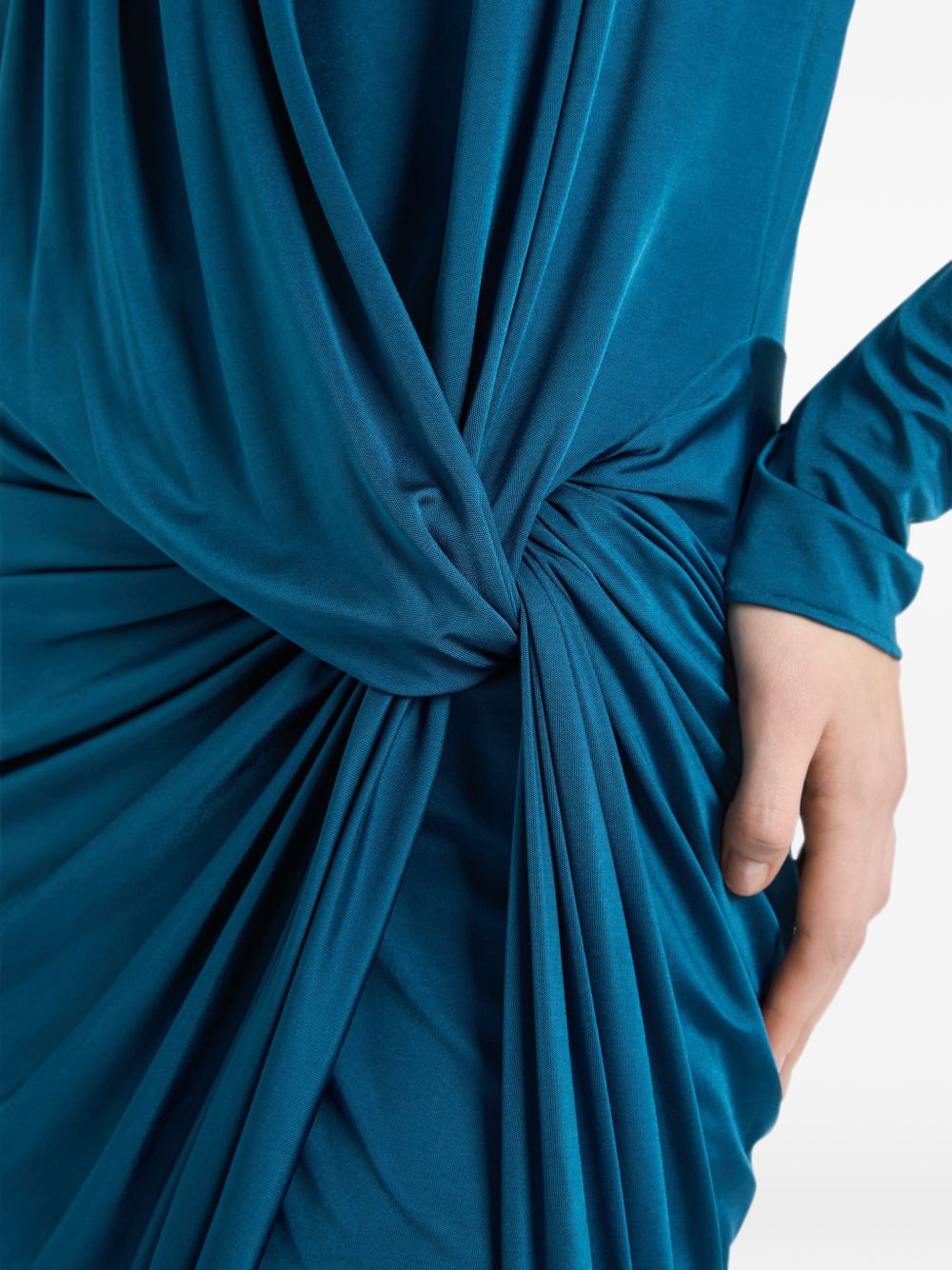 Balmain Women Draped Midi Dress BALMAIN