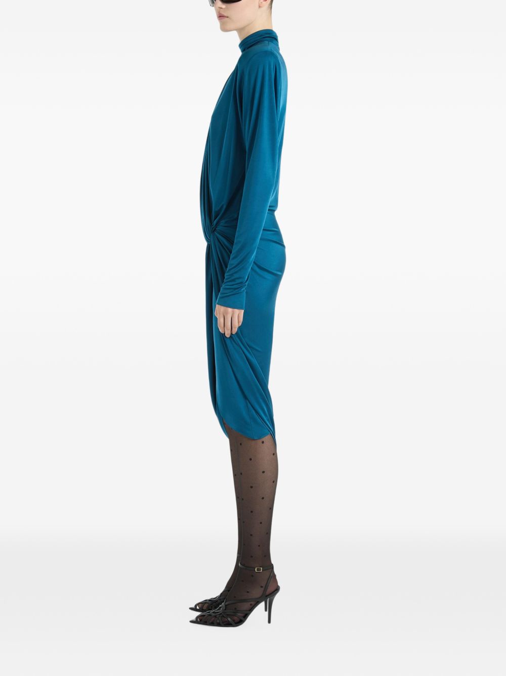 Balmain Women Draped Midi Dress BALMAIN