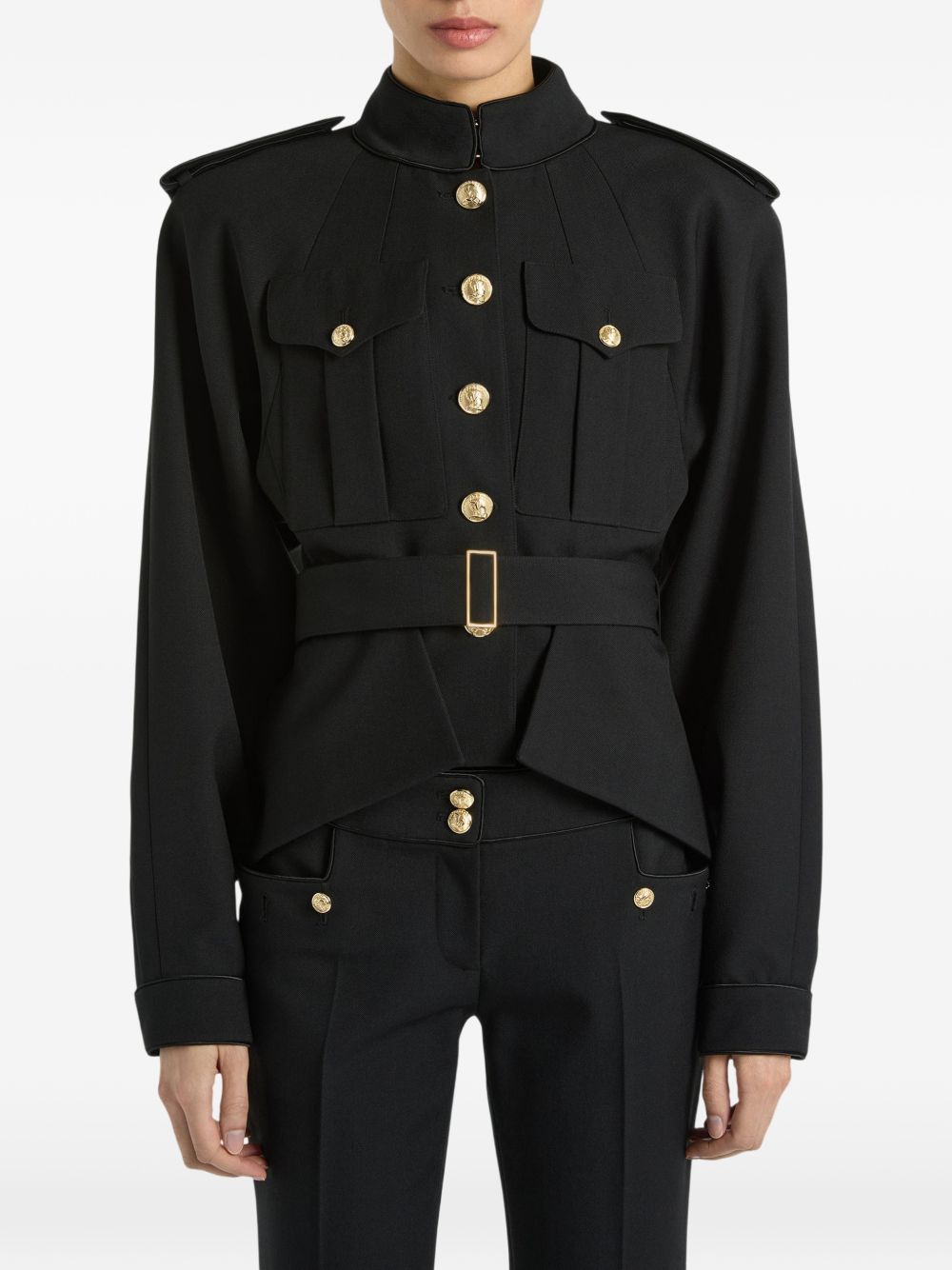 Balmain Women Wool Belted Jacket BALMAIN