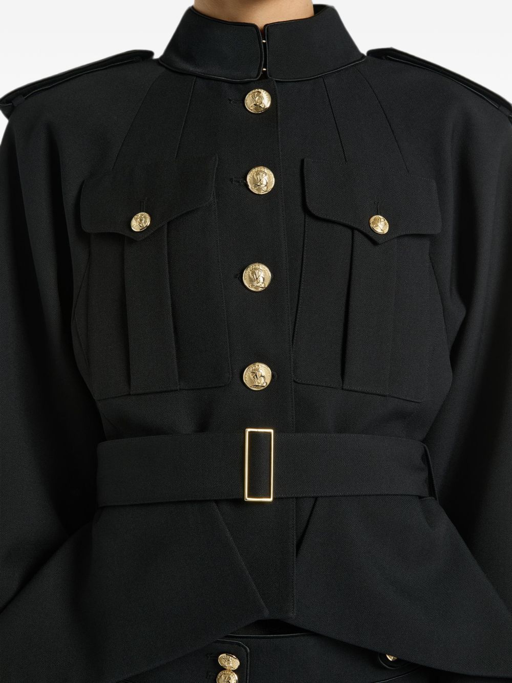 Balmain Women Wool Belted Jacket BALMAIN