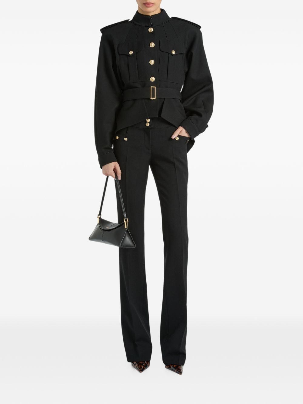 Balmain Women Wool Belted Jacket BALMAIN