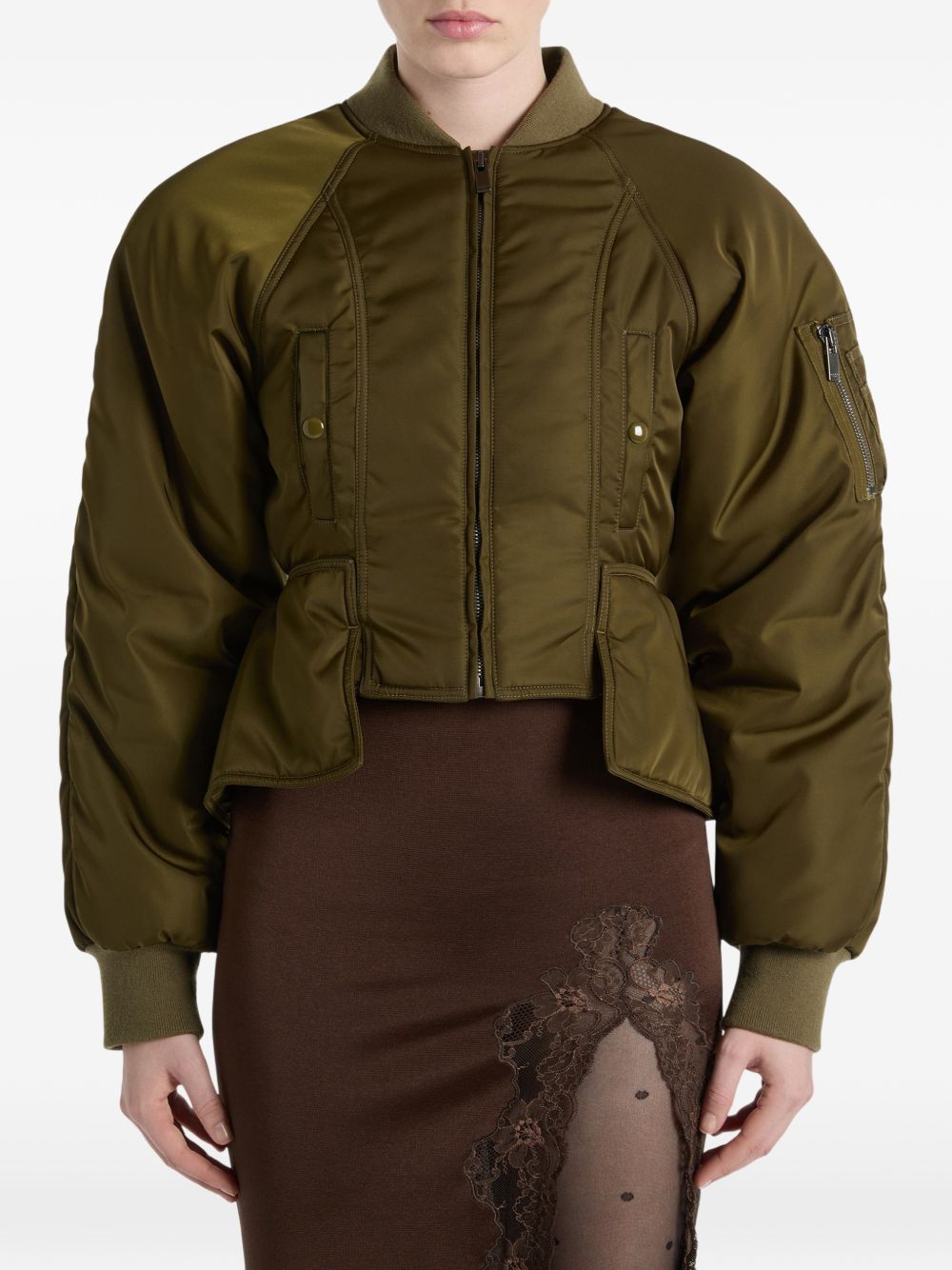 Balmain Women Nylon Bomber Jacket BALMAIN