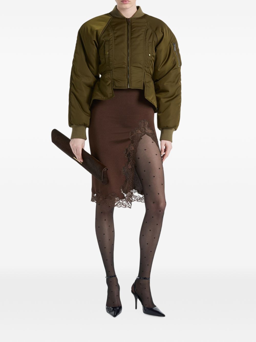 Balmain Women Nylon Bomber Jacket BALMAIN