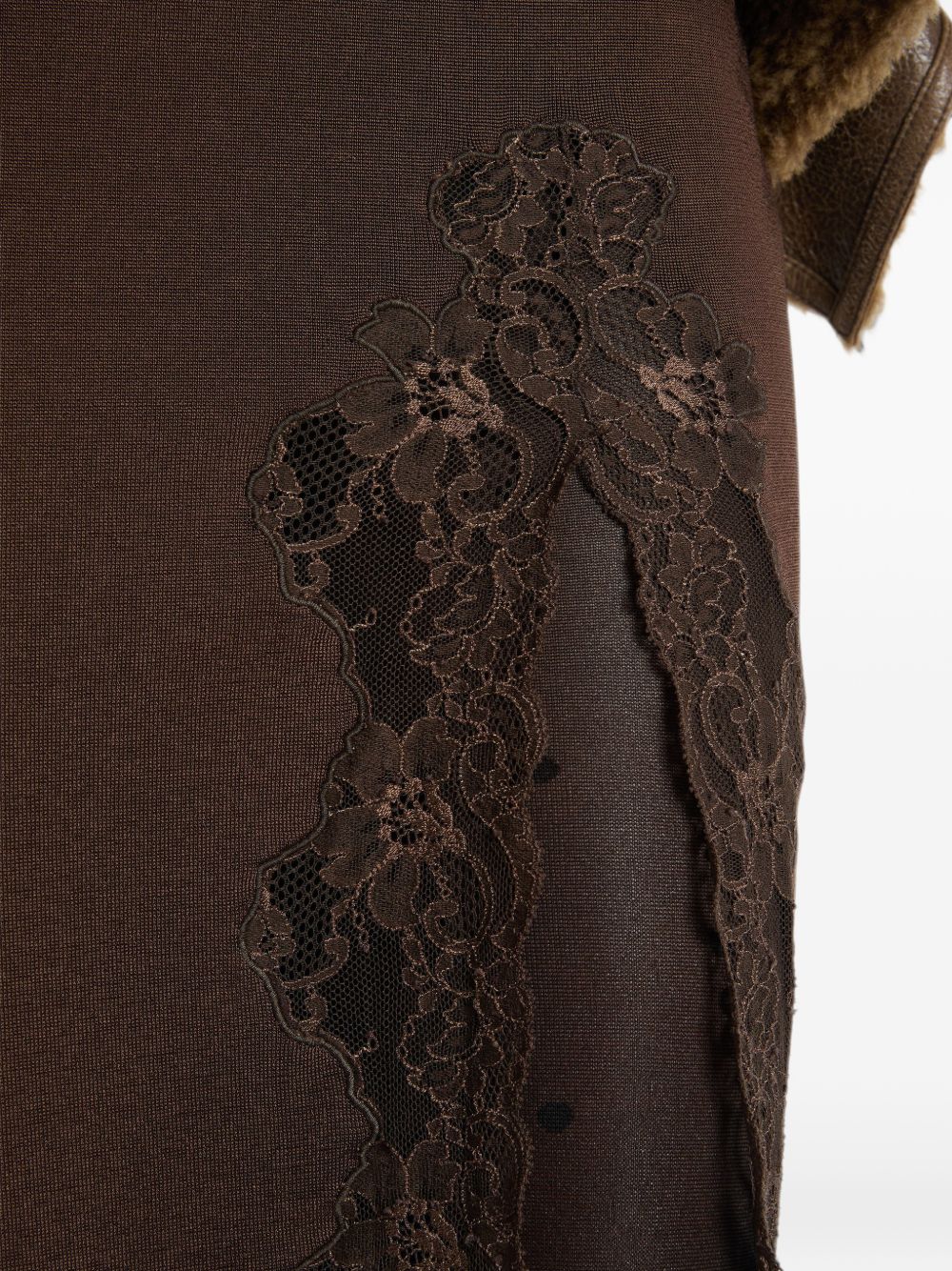 Balmain Women Lace Detail Midi Skirt BALMAIN