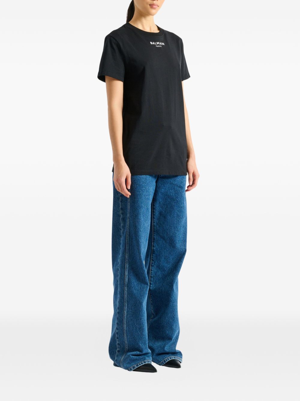 Balmain Women Logo Cotton T-Shirt BALMAIN