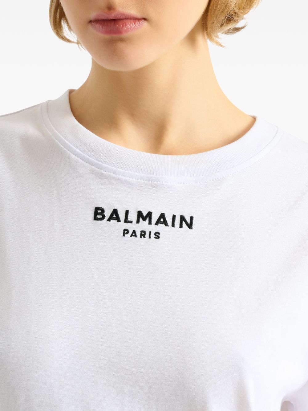 Balmain Women Logo Cotton T-Shirt BALMAIN