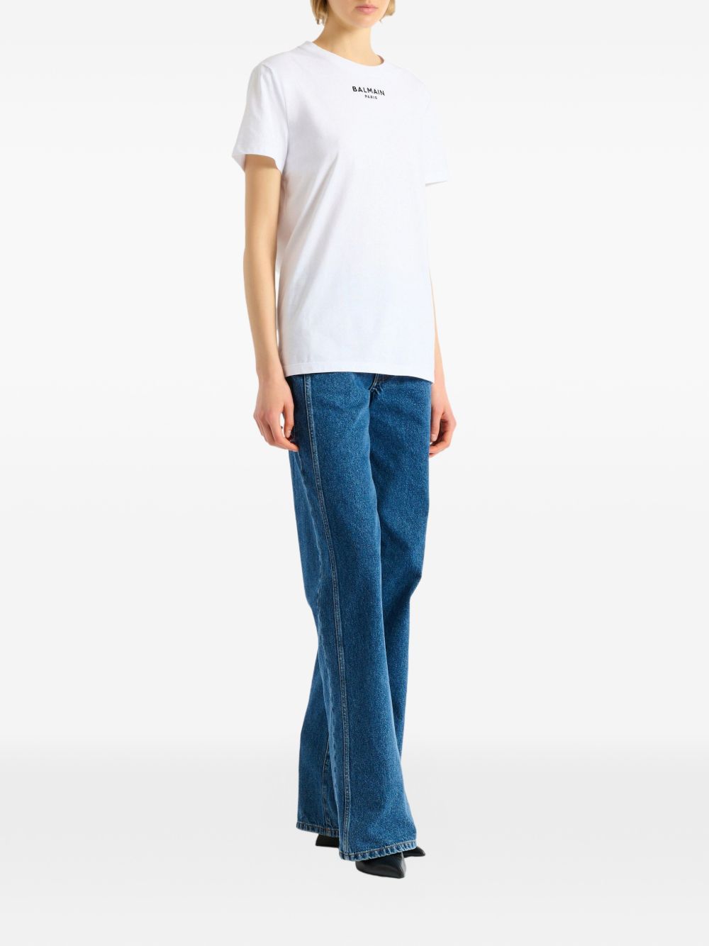 Balmain Women Logo Cotton T-Shirt BALMAIN