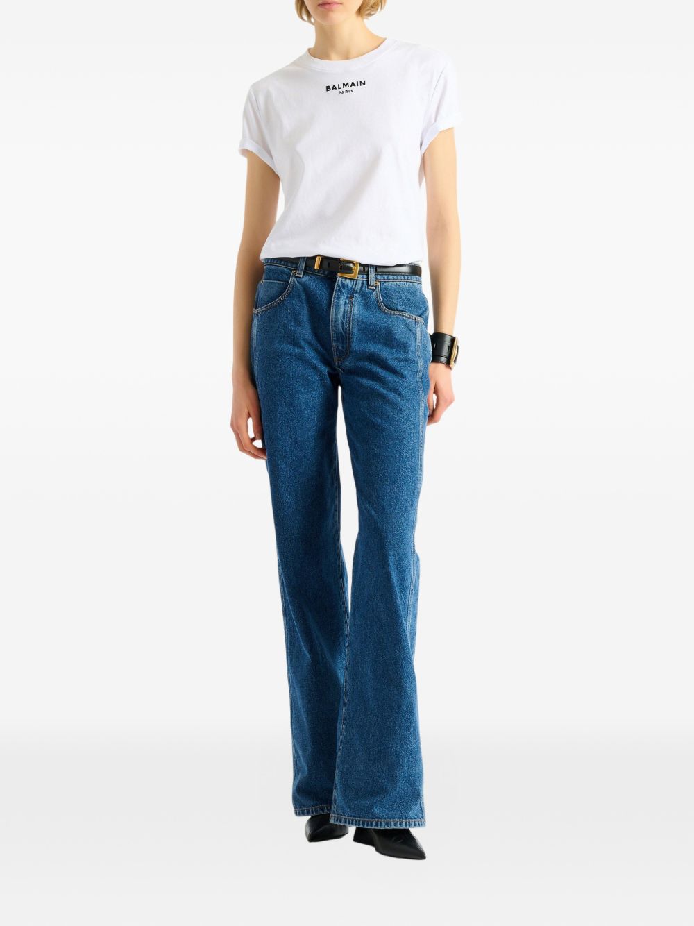 Balmain Women Logo Cotton T-Shirt BALMAIN