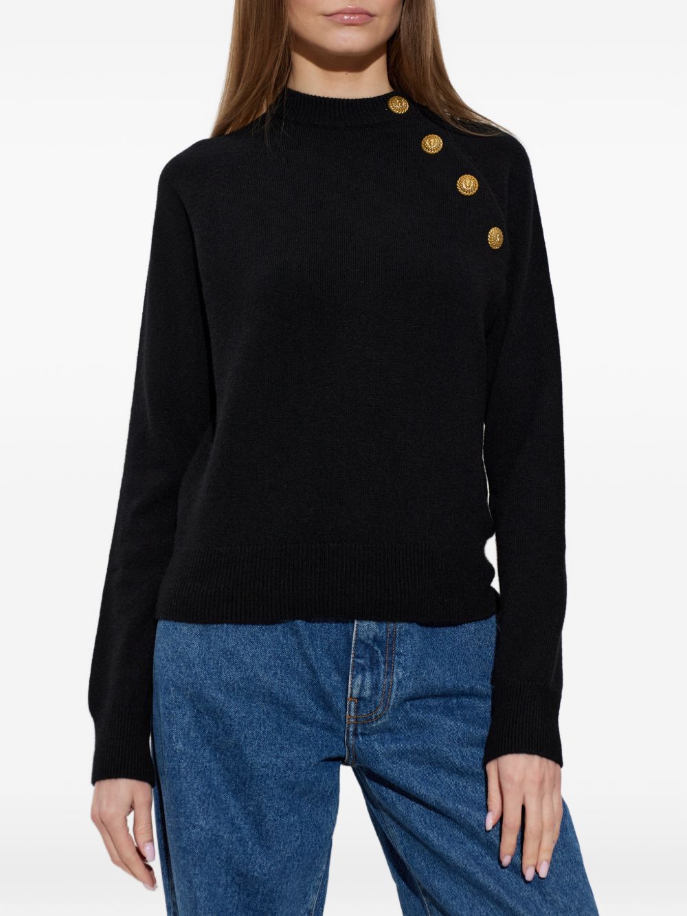 Balmain Women Cashmere Crewneck Sweater BALMAIN