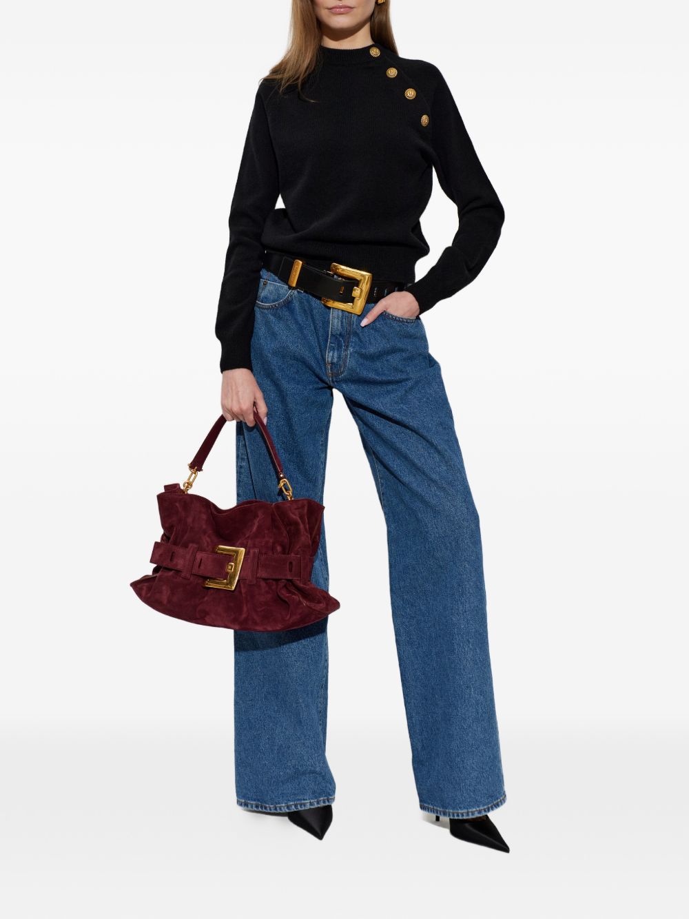 Balmain Women Cashmere Crewneck Sweater BALMAIN