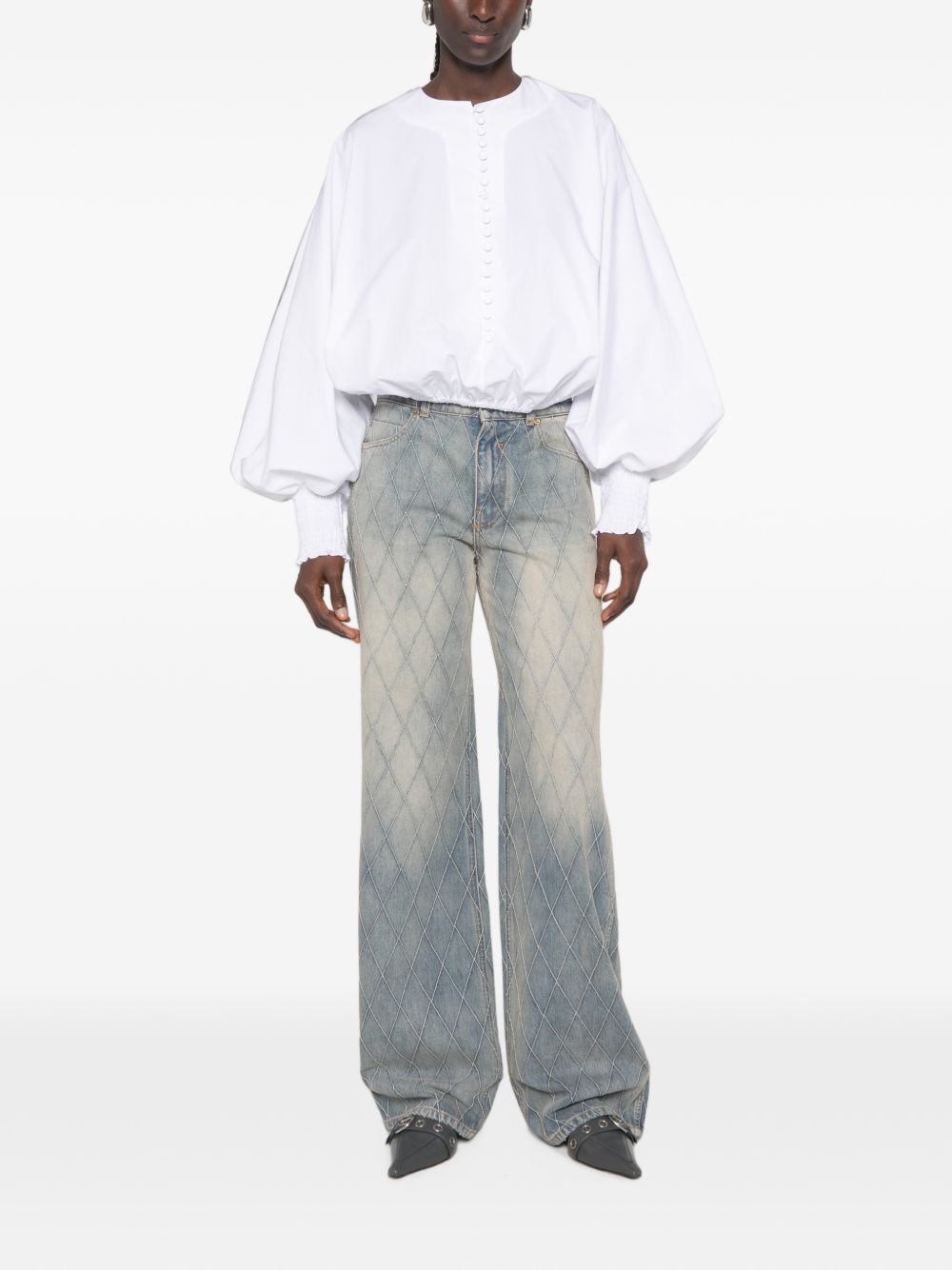 Balmain Women Denim Cotton Jeans BALMAIN
