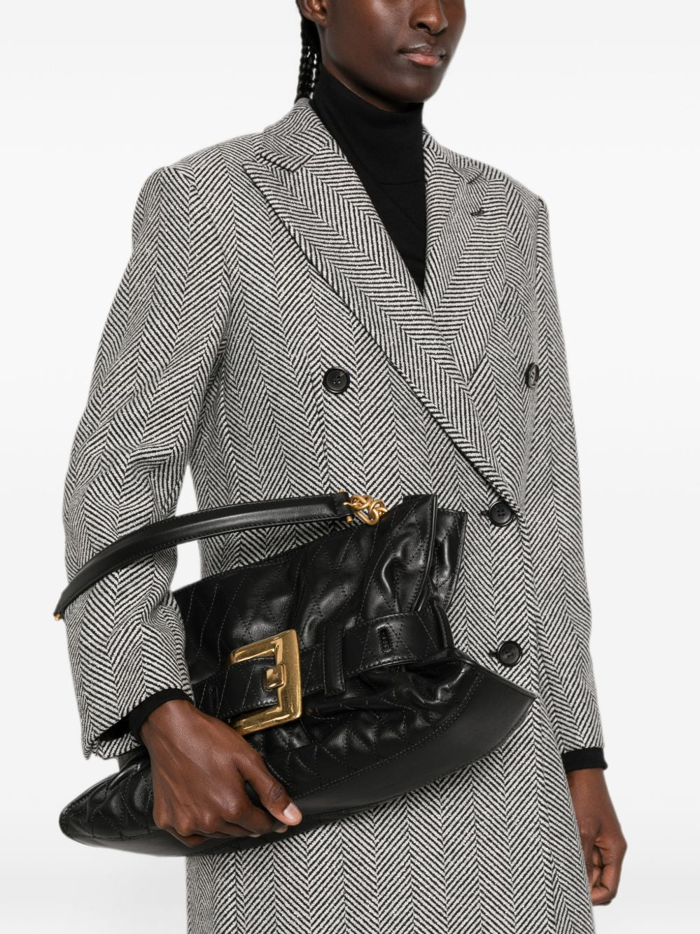 Balmain Women Anthem Medium Leather Tote BALMAIN
