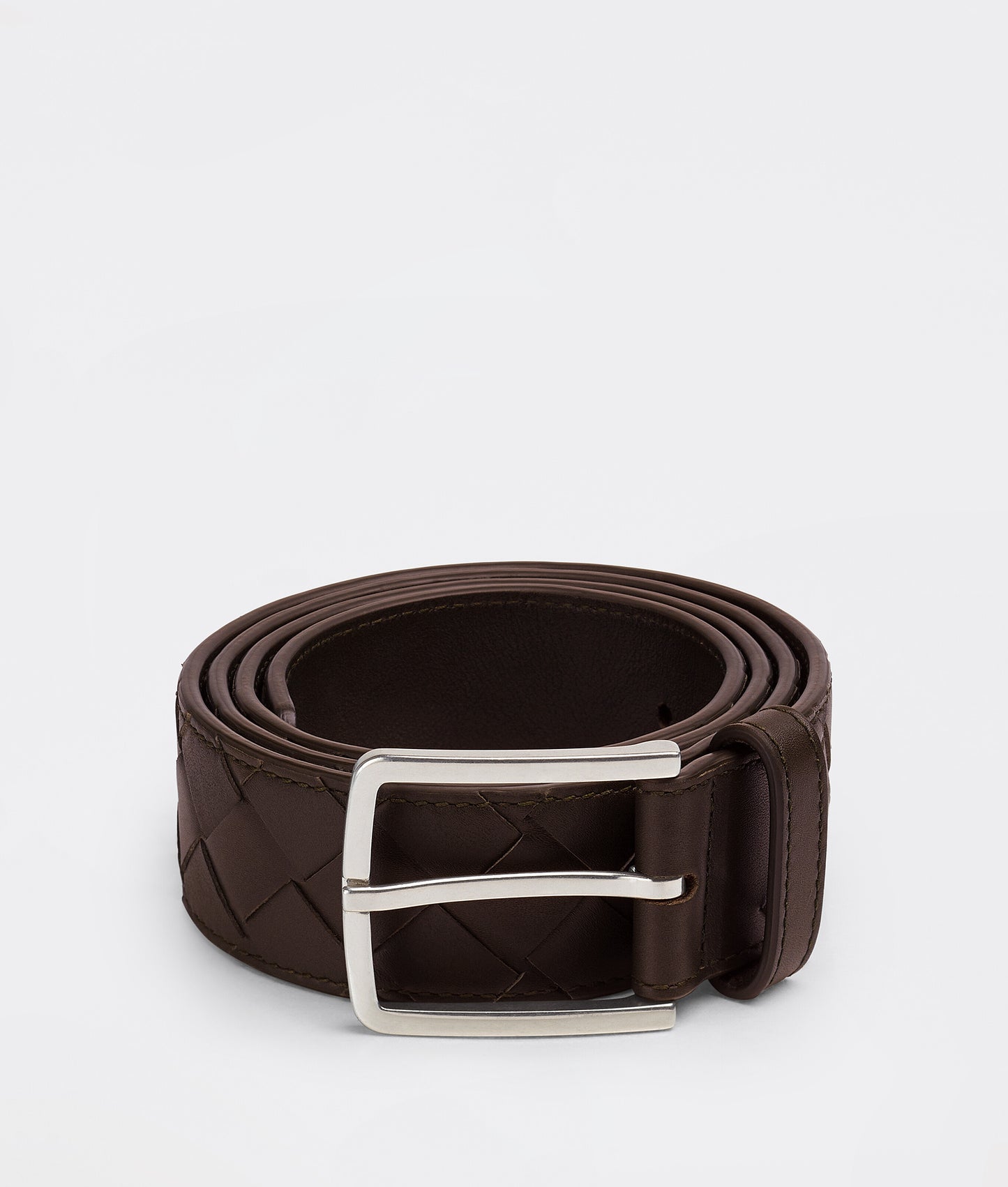 Bottega Veneta Men Intreccio Leather Belt BOTTEGA VENETA