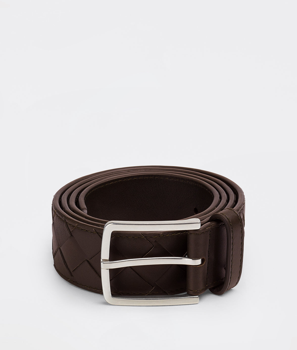 Bottega Veneta Men Intreccio Leather Belt BOTTEGA VENETA