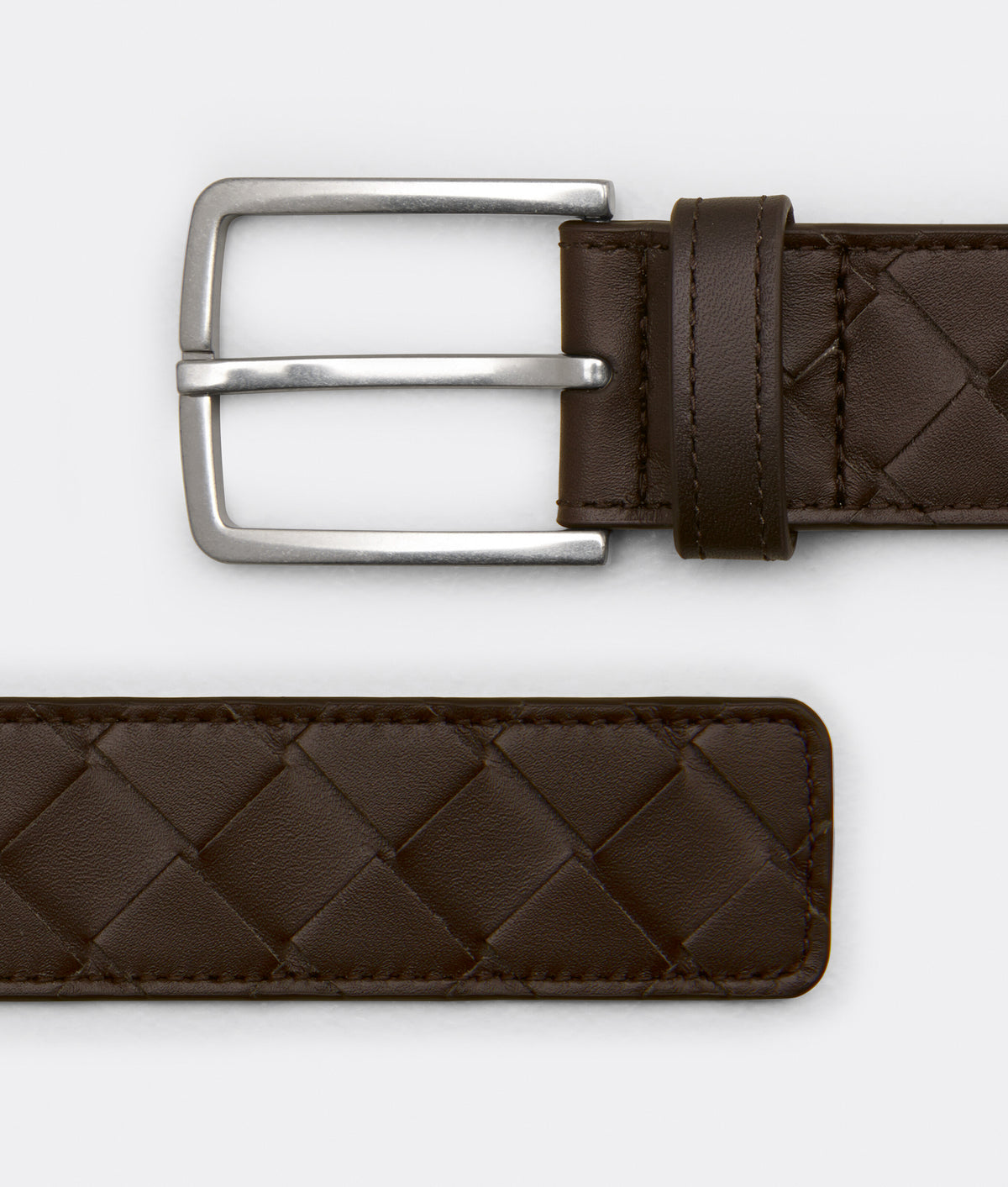 Bottega Veneta Men Intreccio Leather Belt BOTTEGA VENETA