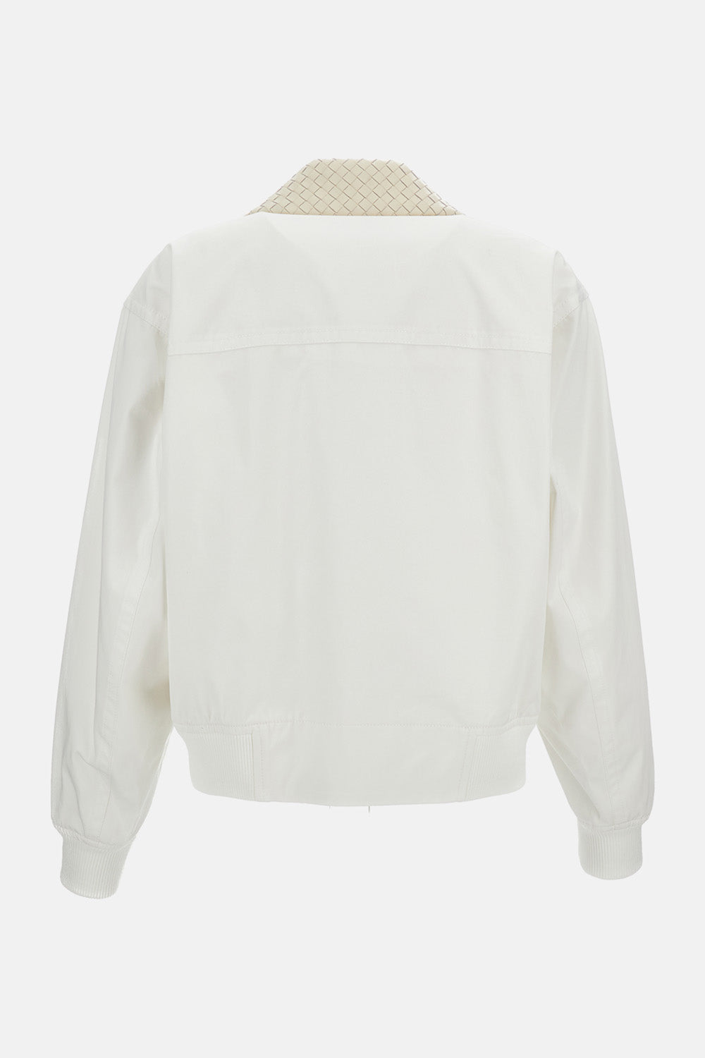Bottega Veneta Women Cotton Jacket With Intrecciato Collar BOTTEGA VENETA