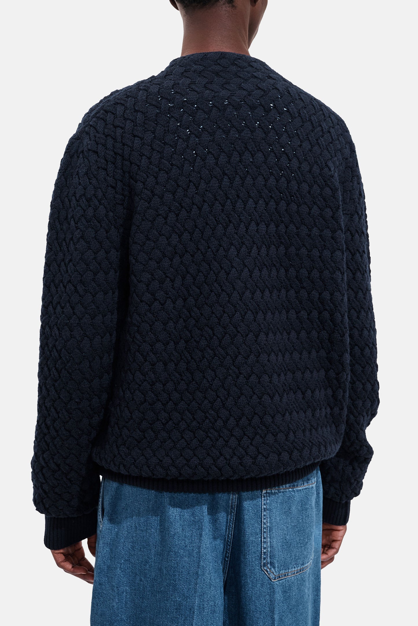 Bottega Veneta Men Intrecciato Wool Cardigan BOTTEGA VENETA