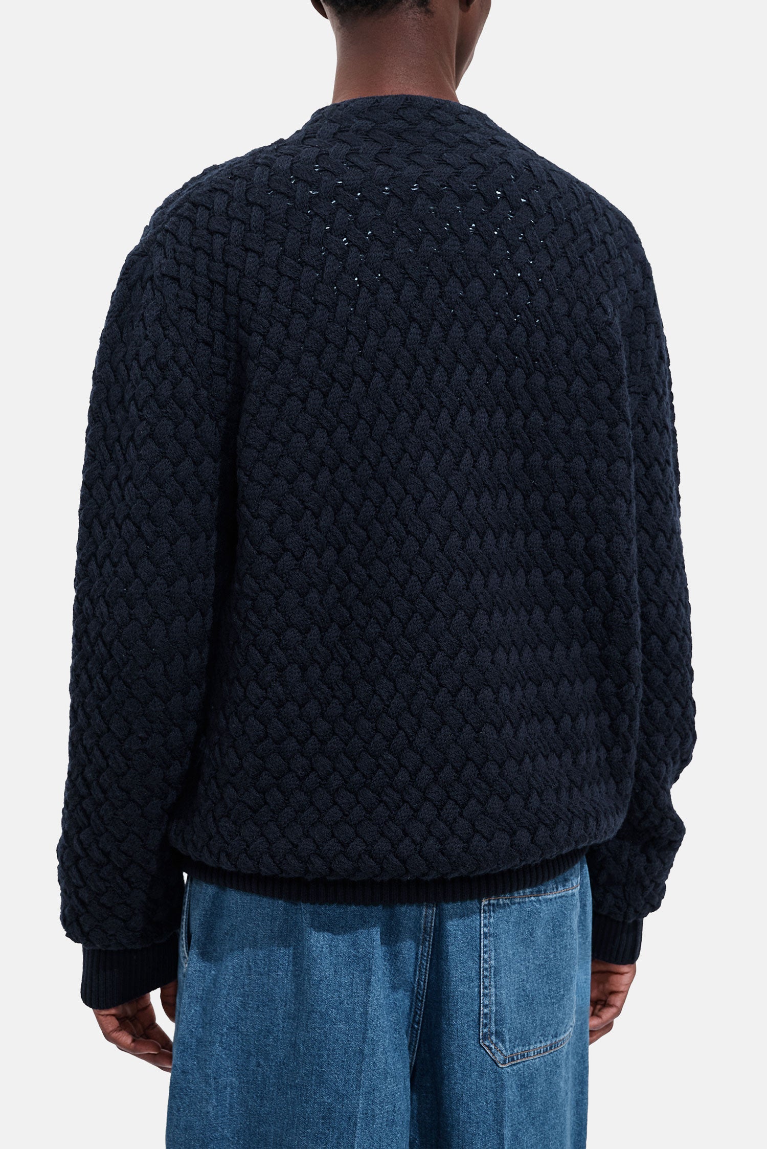Bottega Veneta Men Intrecciato Wool Cardigan BOTTEGA VENETA