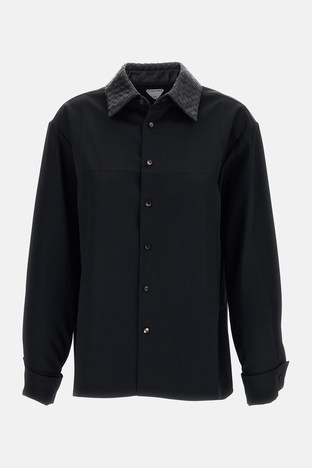 Bottega Veneta Women Intrecciato Weave Collar Shirt BOTTEGA VENETA