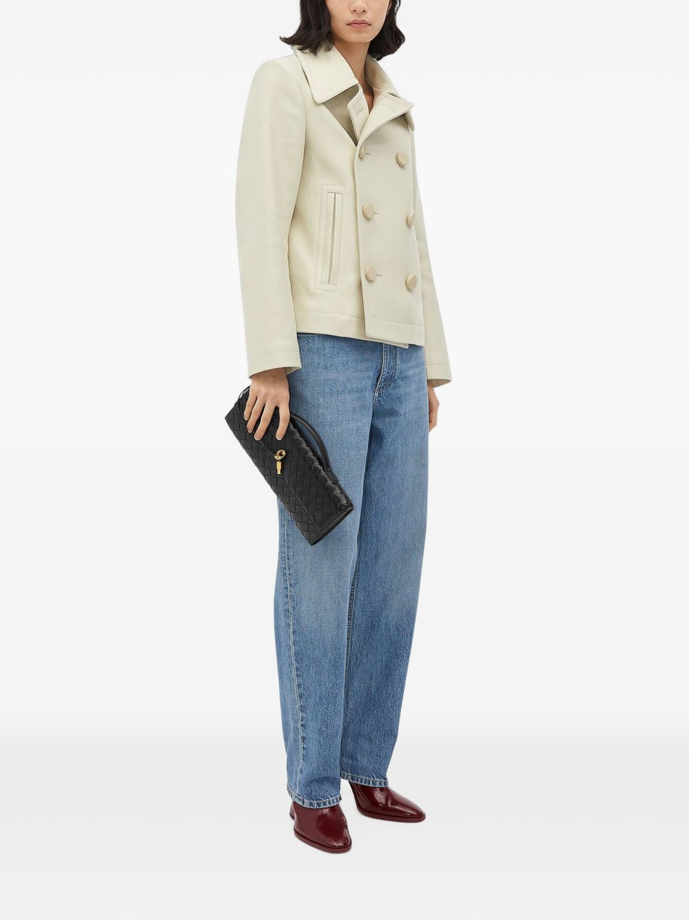 Bottega Veneta Women Andiamo Leather Clutch BOTTEGA VENETA