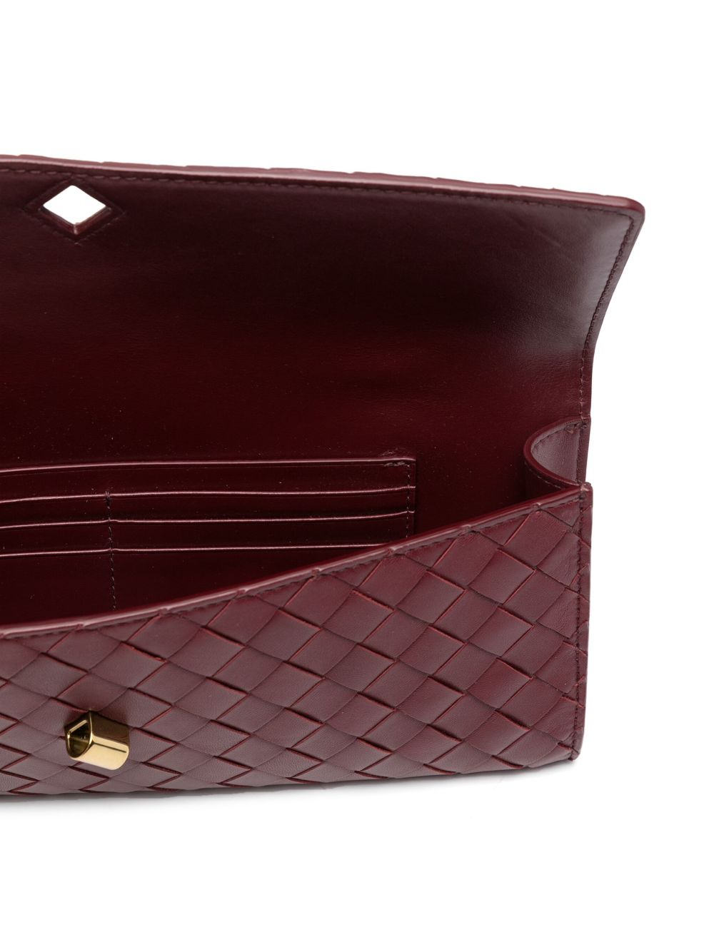 Bottega Veneta Women Andiamo Leather Clutch BOTTEGA VENETA