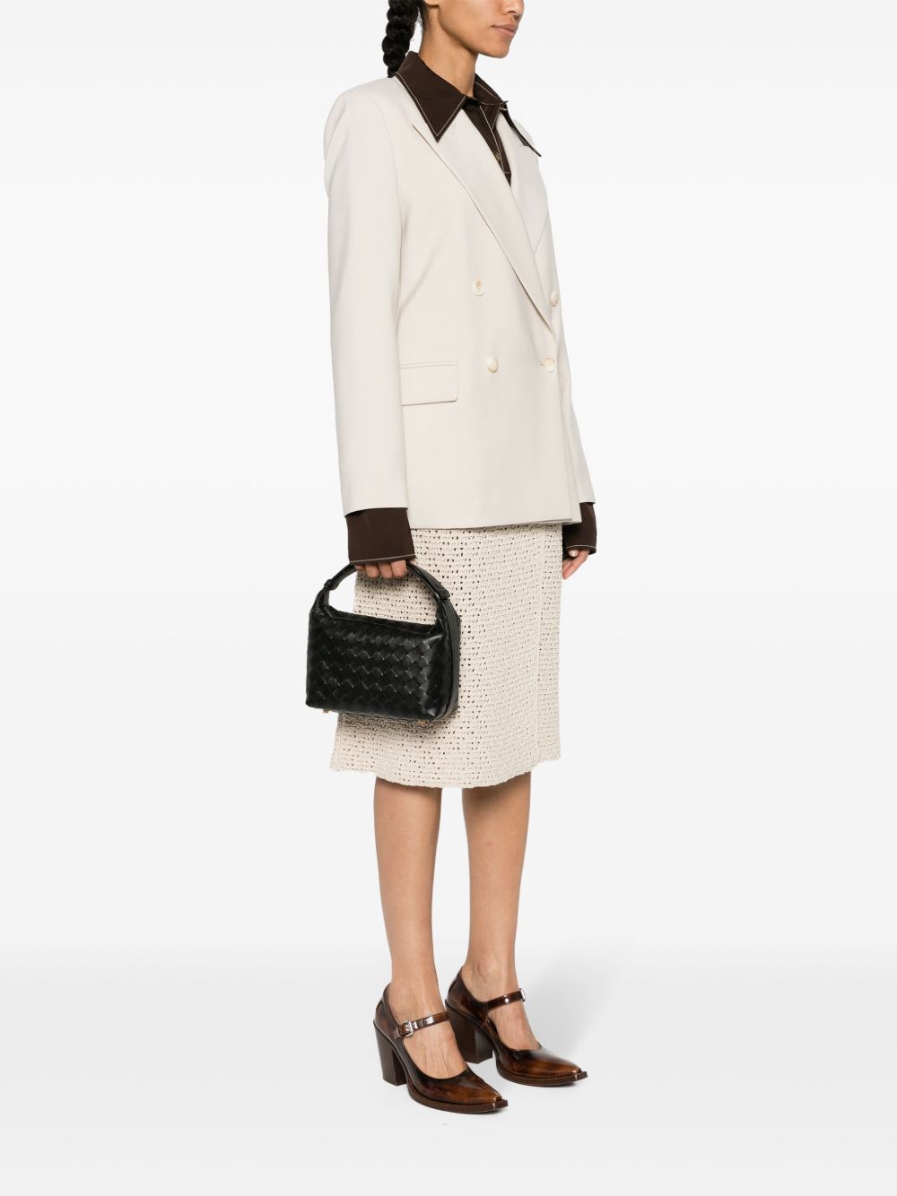 Bottega Veneta Women Wallace Mini Leather Handbag BOTTEGA VENETA