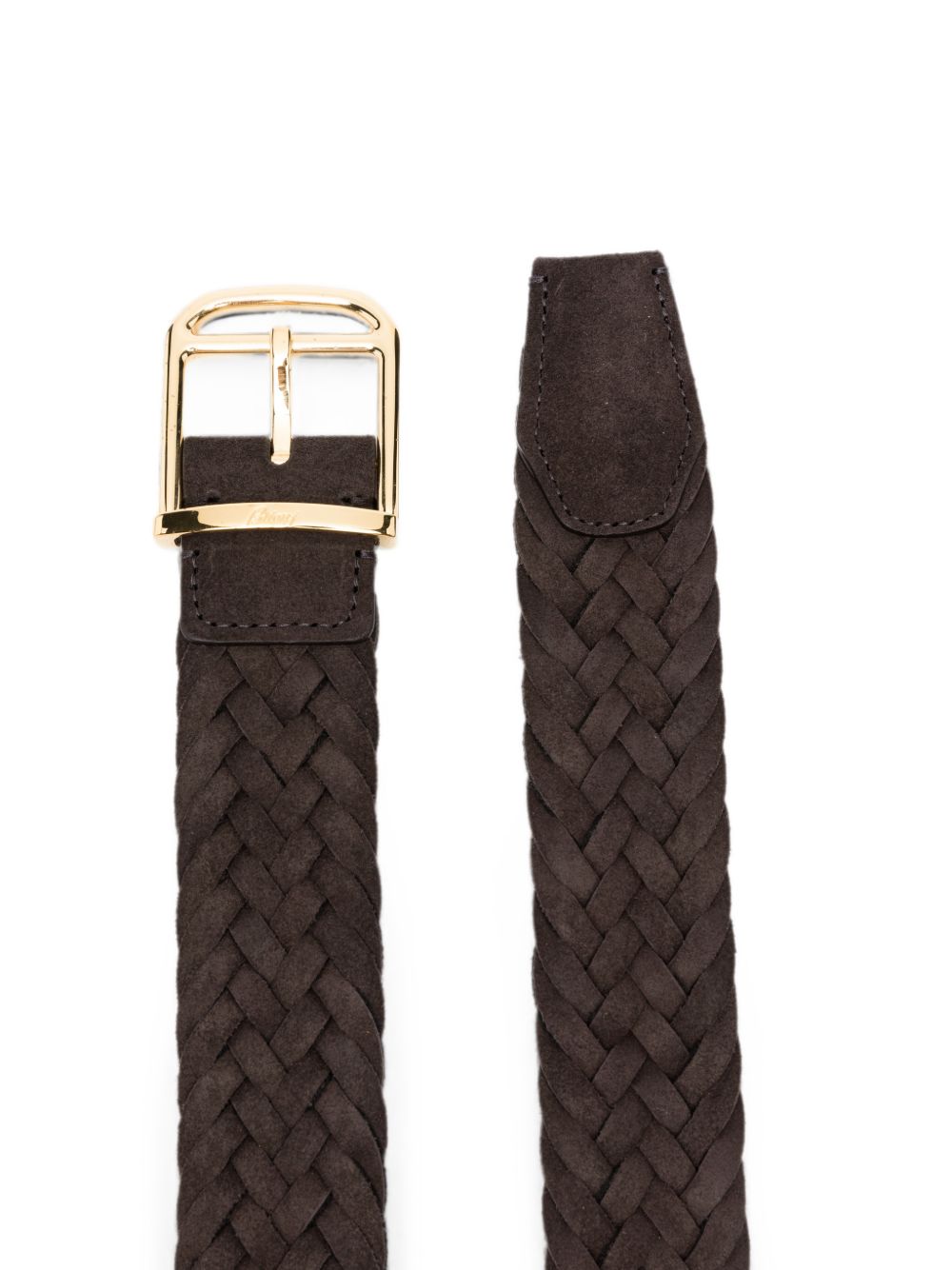 Brioni Men Suede Leather Belt BRIONI