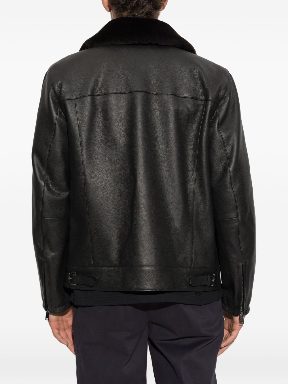 Brioni Men Leather Jacket BRIONI