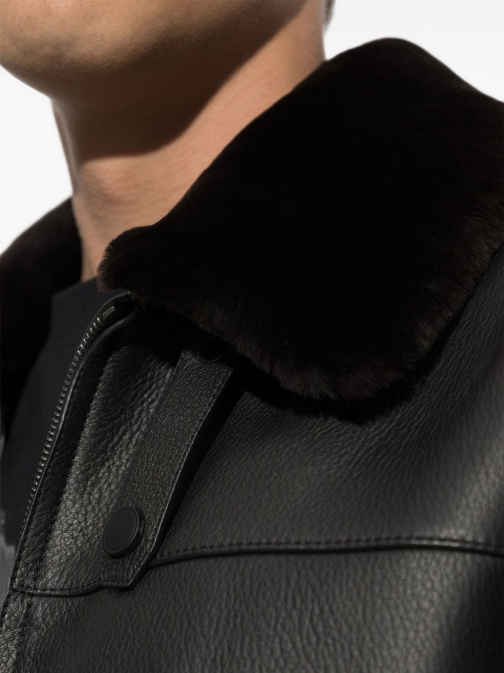 Brioni Men Leather Jacket BRIONI