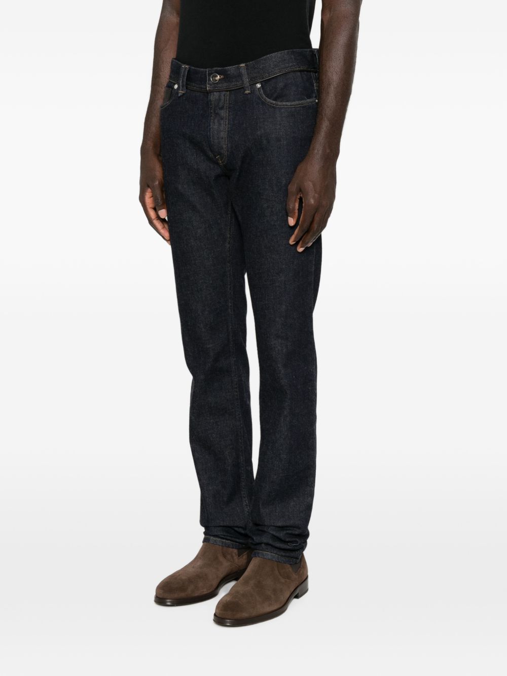 Brioni Men Cotton And Cashmere Denim Jeans BRIONI