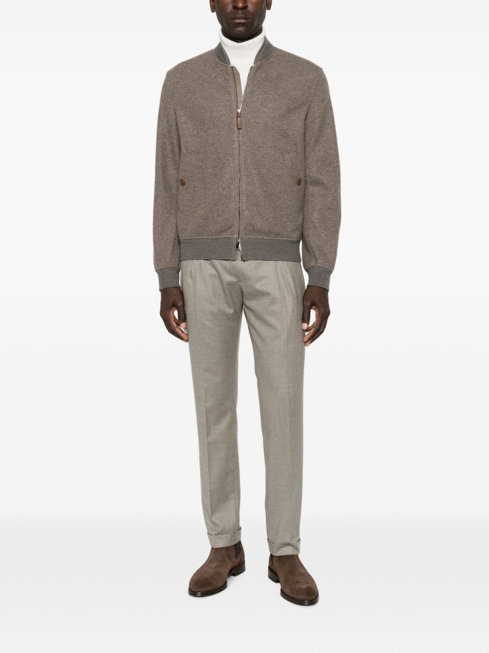 Brioni Men Cashmere Bomber Jacket BRIONI
