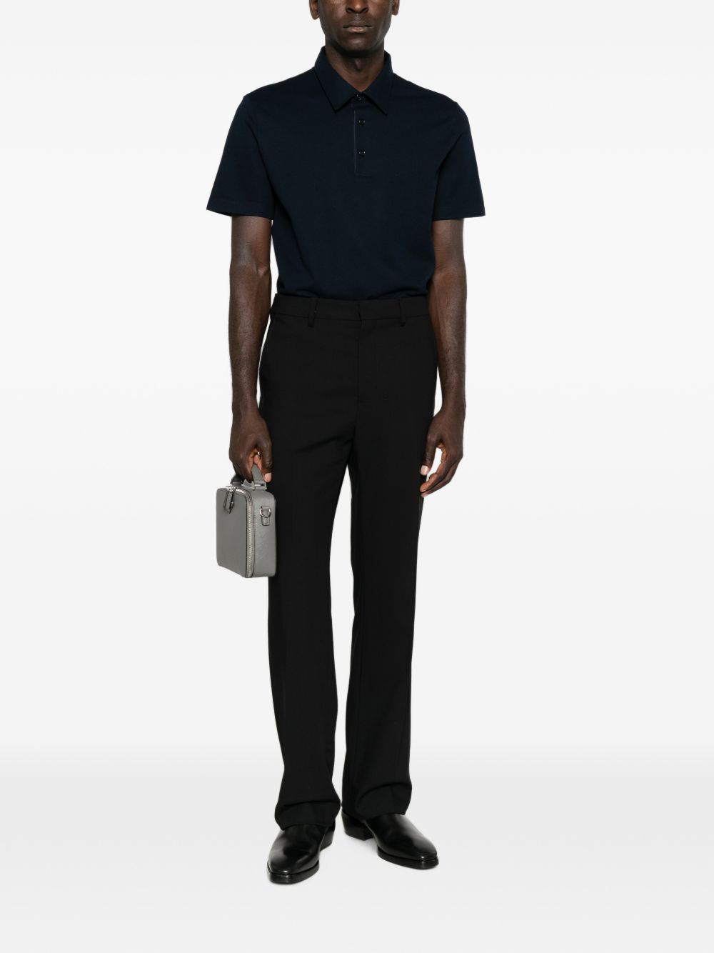 Brioni Men Piquet Cotton Polo Shirt BRIONI