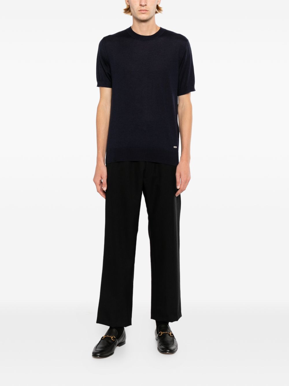 Brioni Men Cashmere And Silk Blend T-Shirt BRIONI