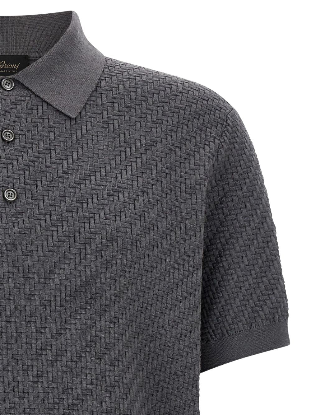Brioni Men Cashmere And Cotton Polo Shirt BRIONI