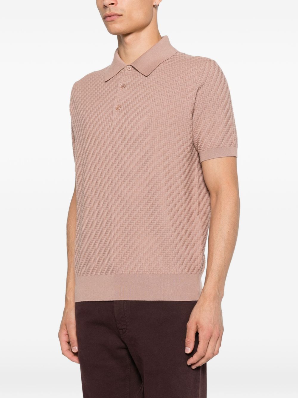 Brioni Men Cotton And Cashmere Polo Shirt BRIONI