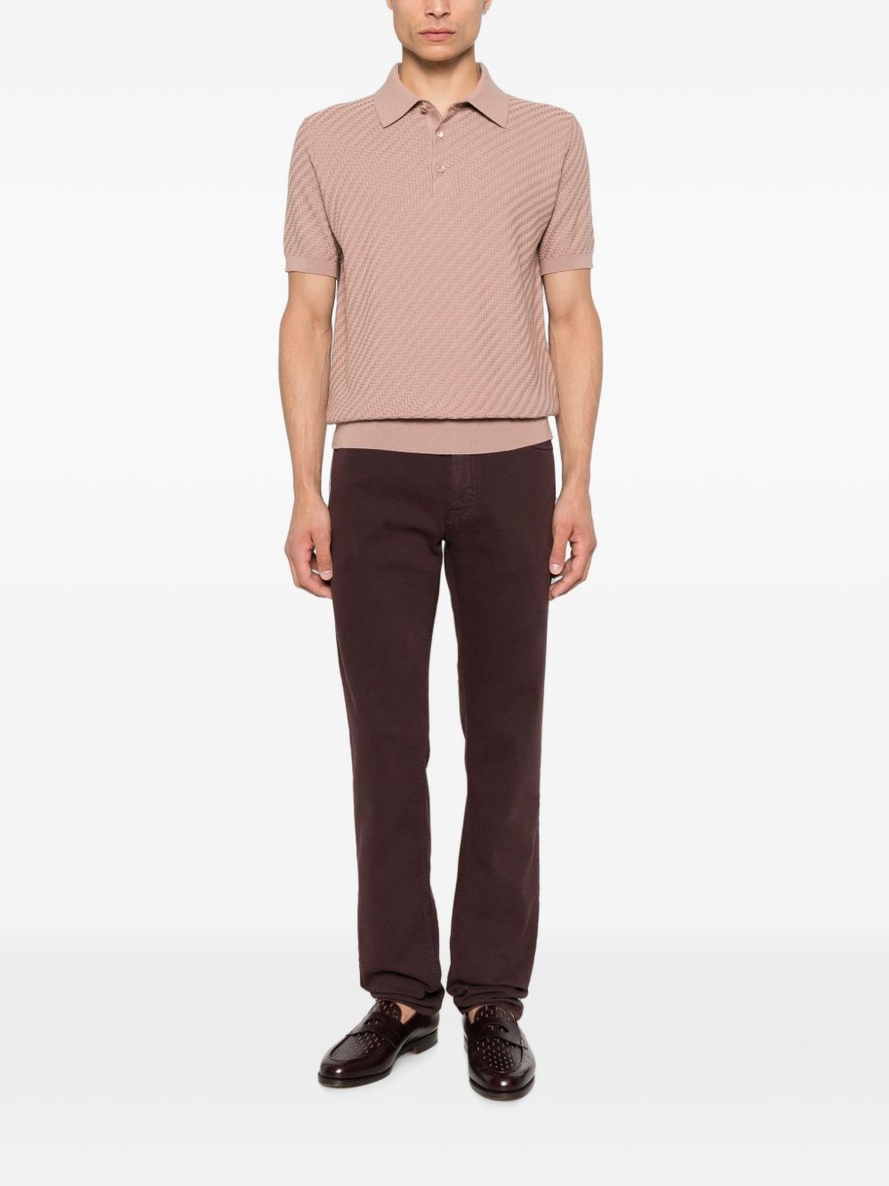 Brioni Men Cotton And Cashmere Polo Shirt BRIONI