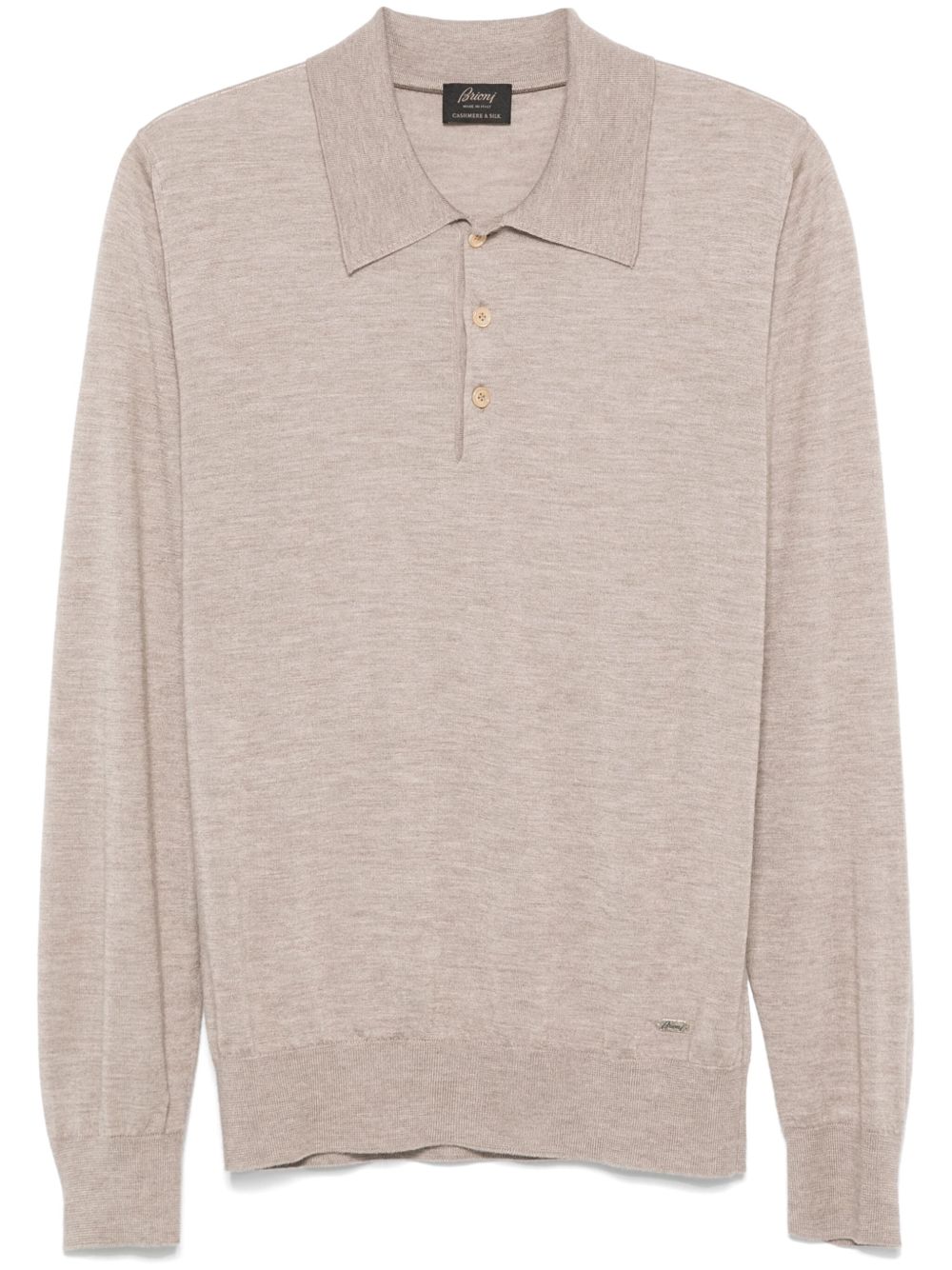 Brioni Men Cashmere And Silk Polo Shirt BRIONI