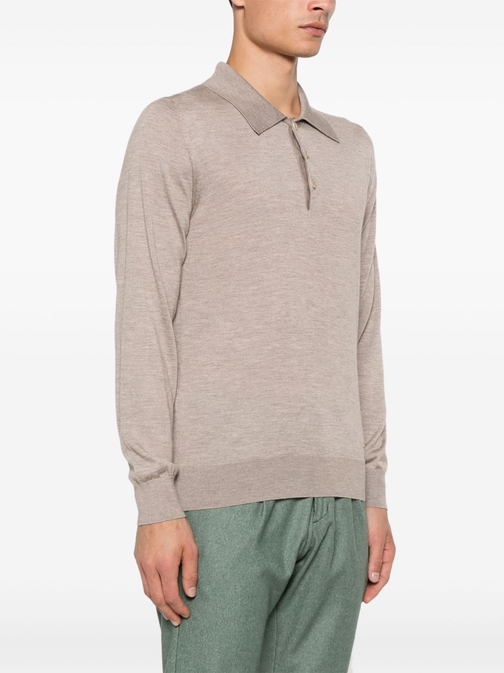 Brioni Men Cashmere And Silk Polo Shirt BRIONI